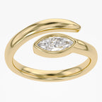 0.85 Carat Marquise Shape Lab Grown Diamond Solitaire Engagement Ring