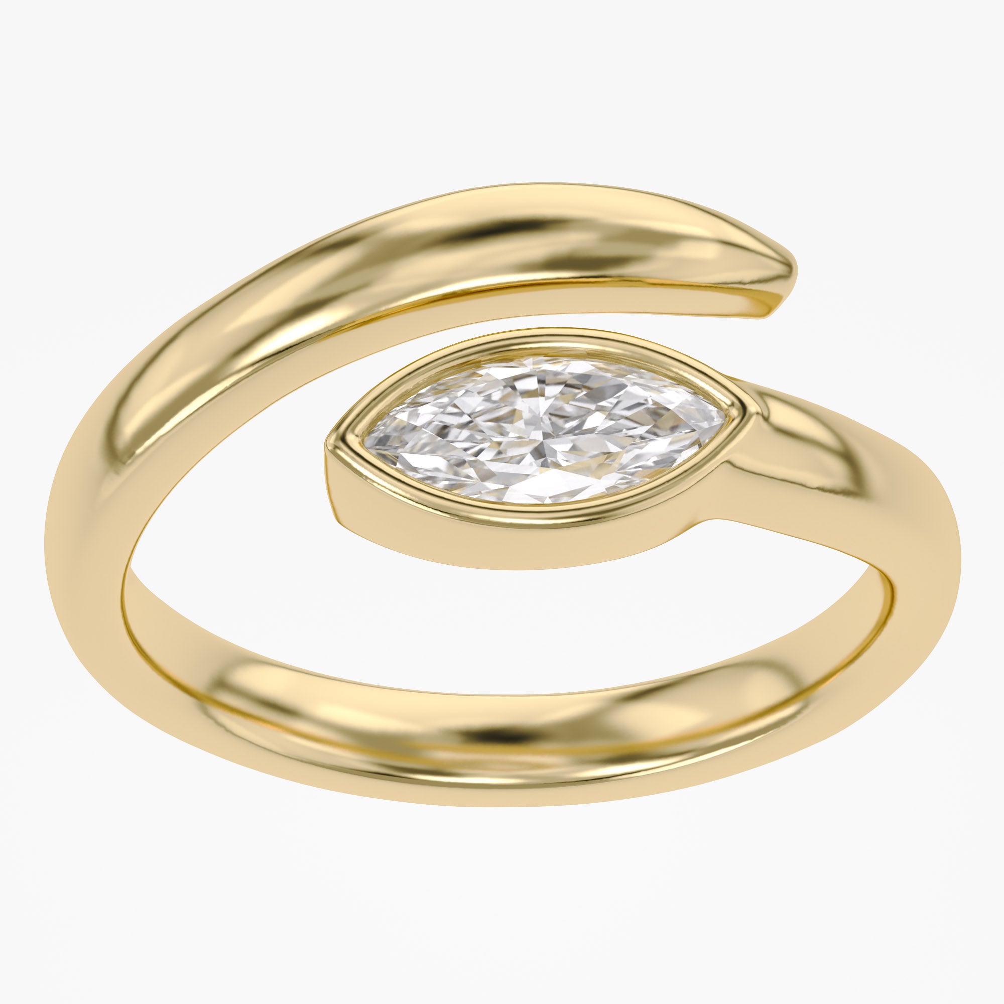 0.85 Carat Marquise Shape Lab Grown Diamond Solitaire Engagement Ring