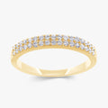 0.25 Carat Round Cut Lab Grown Diamond Double Row Ring