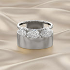 1.50 Carat Lab Grown Diamond Three Stone Engagement Ring