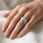 1.50 Carat Lab Grown Diamond Three Stone Engagement Ring