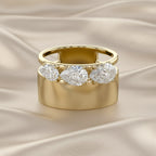 1.50 Carat Lab Grown Diamond Three Stone Engagement Ring