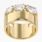 1.50 Carat Lab Grown Diamond Three Stone Engagement Ring