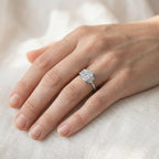 1.40 Carat Radiant and Baguette Cut Lab Grown Diamond 3-Stone Ring
