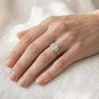 1.40 Carat Radiant and Baguette Cut Lab Grown Diamond 3-Stone Ring