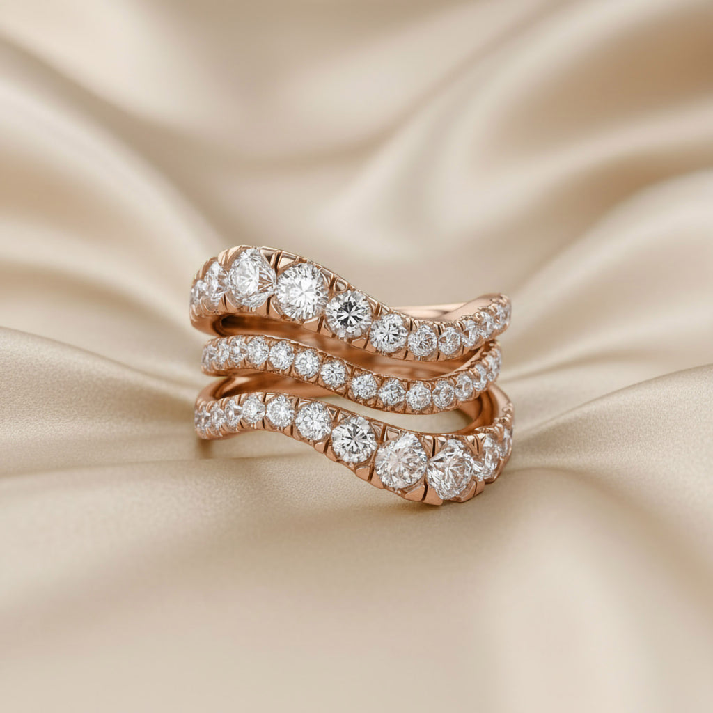 2.85 Carat Round Cut Lab Grown Diamond Split Shank Engagement Ring