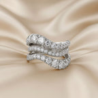 2.90 TCW Round Cut Lab Grown Diamond Split Shank Engagement Ring