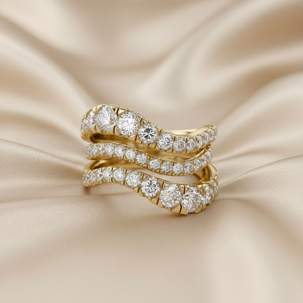 2.85 Carat Round Cut Lab Grown Diamond Split Shank Engagement Ring