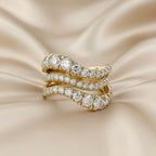 2.90 TCW Round Cut Lab Grown Diamond Split Shank Engagement Ring