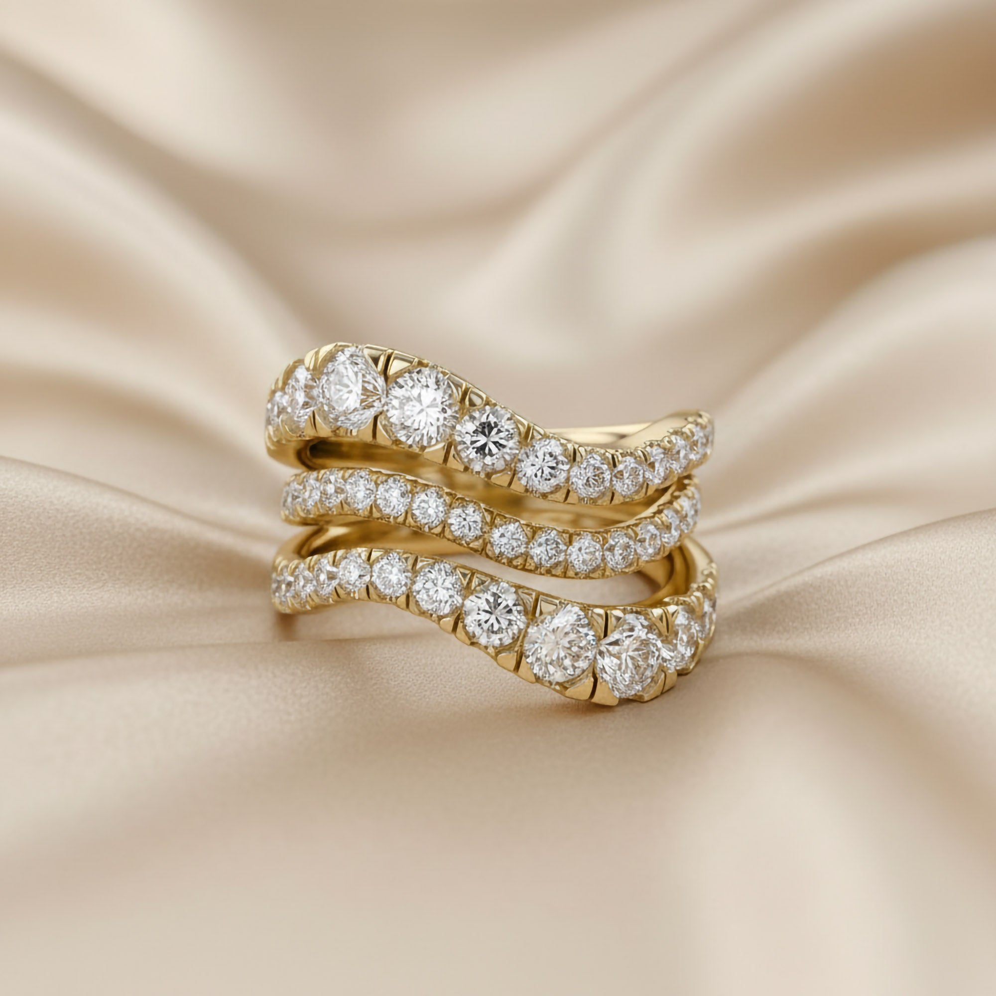 2.85 Carat Round Cut Lab Grown Diamond Split Shank Engagement Ring