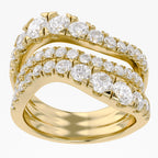 2.90 TCW Round Cut Lab Grown Diamond Split Shank Engagement Ring