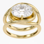 2.15 Carat Oval Cut Lab Grown Diamond Solitaire Ring
