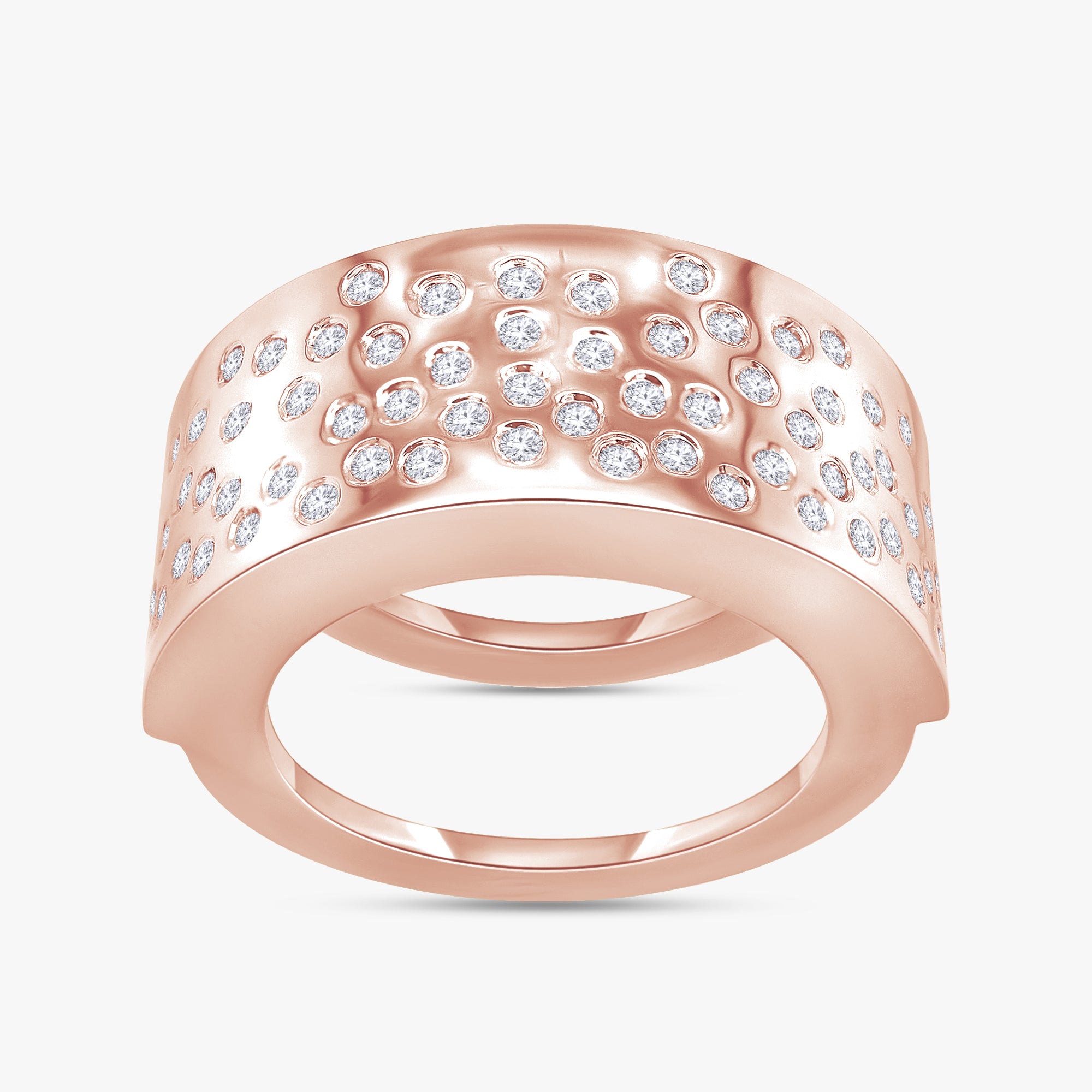 0.65 Carat Round Cut Lab Grown Diamond Oura Engagement Ring
