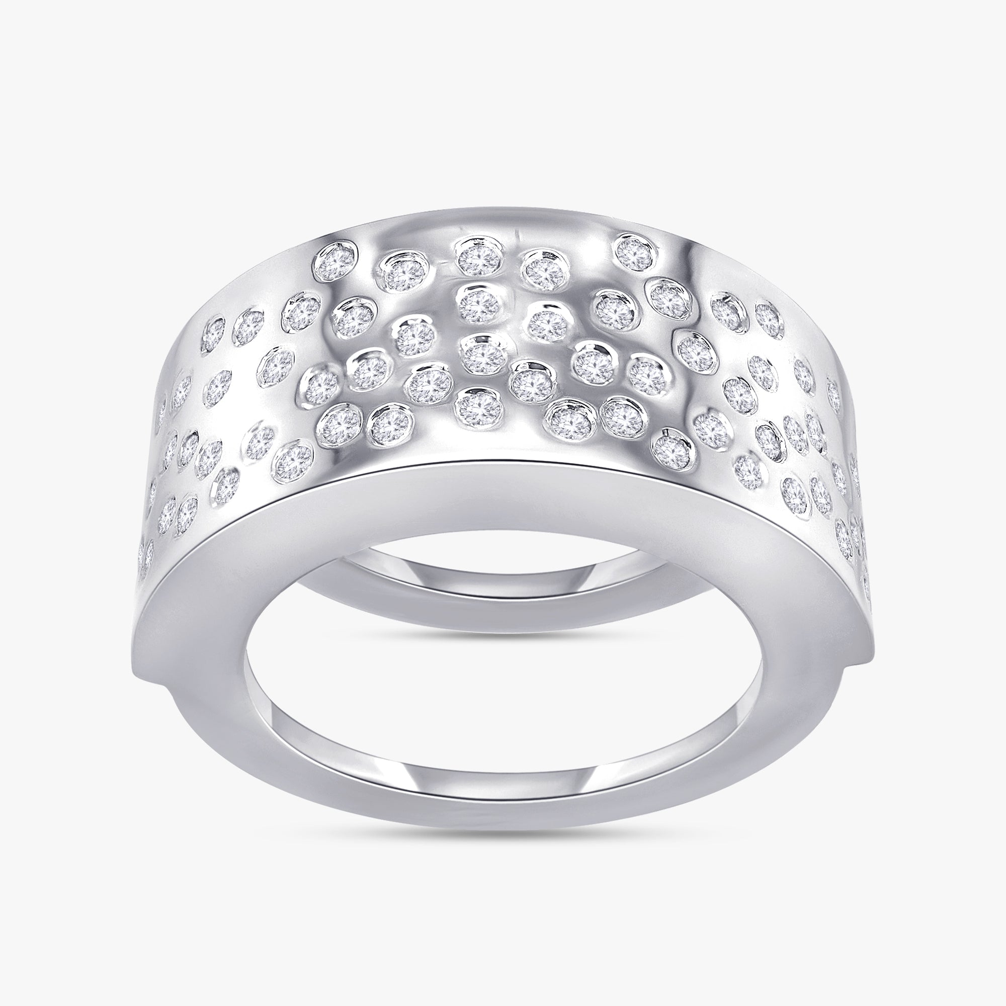 0.65 Carat Round Cut Lab Grown Diamond Oura Engagement Ring