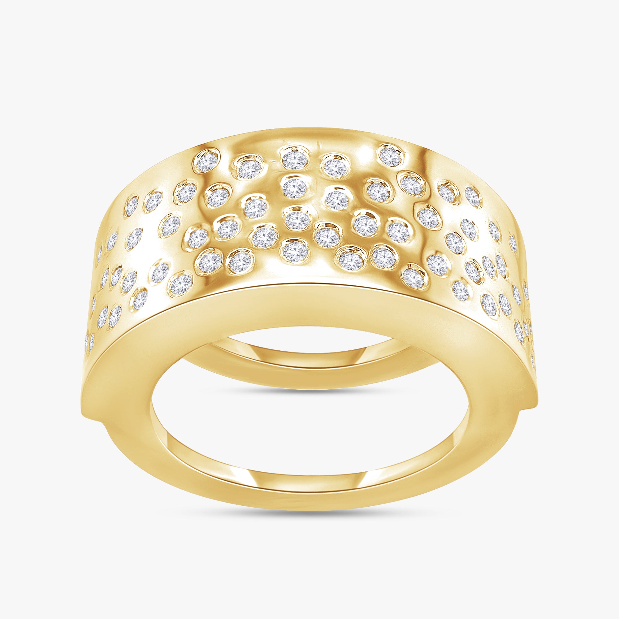 0.65 Carat Round Cut Lab Grown Diamond Oura Engagement Ring