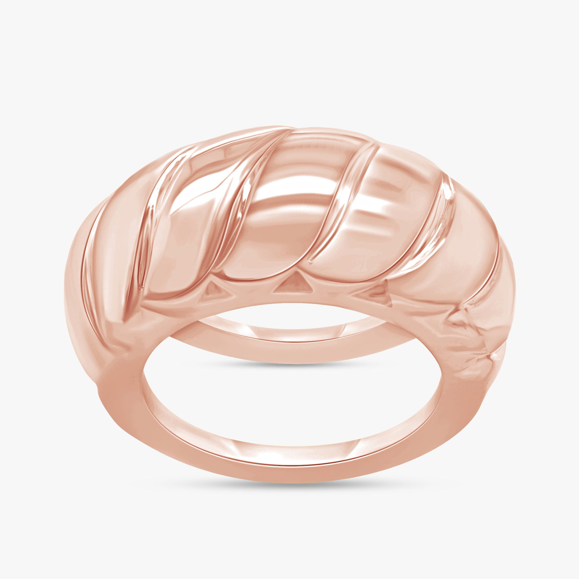 Golden Ripple Dome Oura Ring