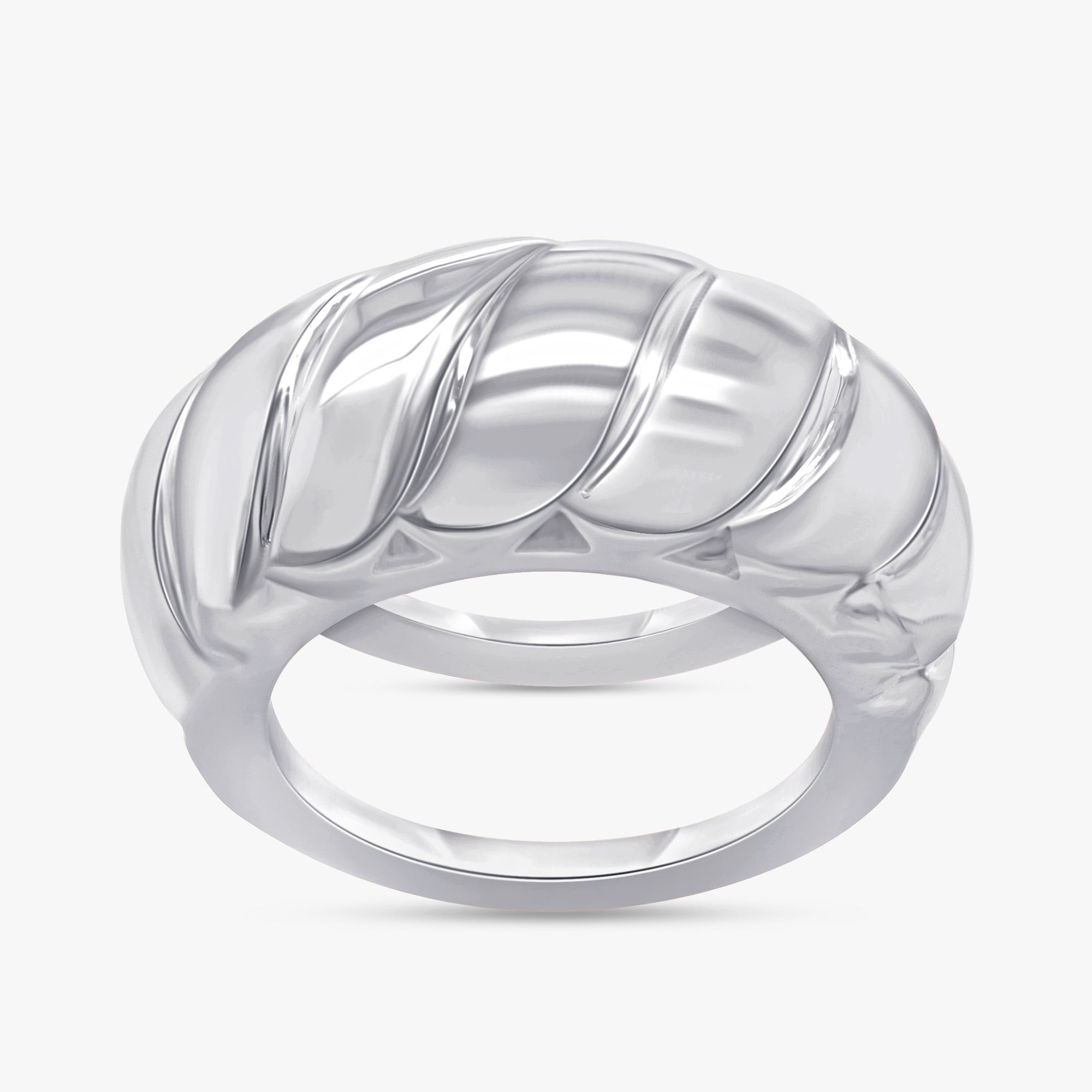 Golden Ripple Dome Oura Ring