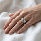 Golden Ripple Dome Oura Ring