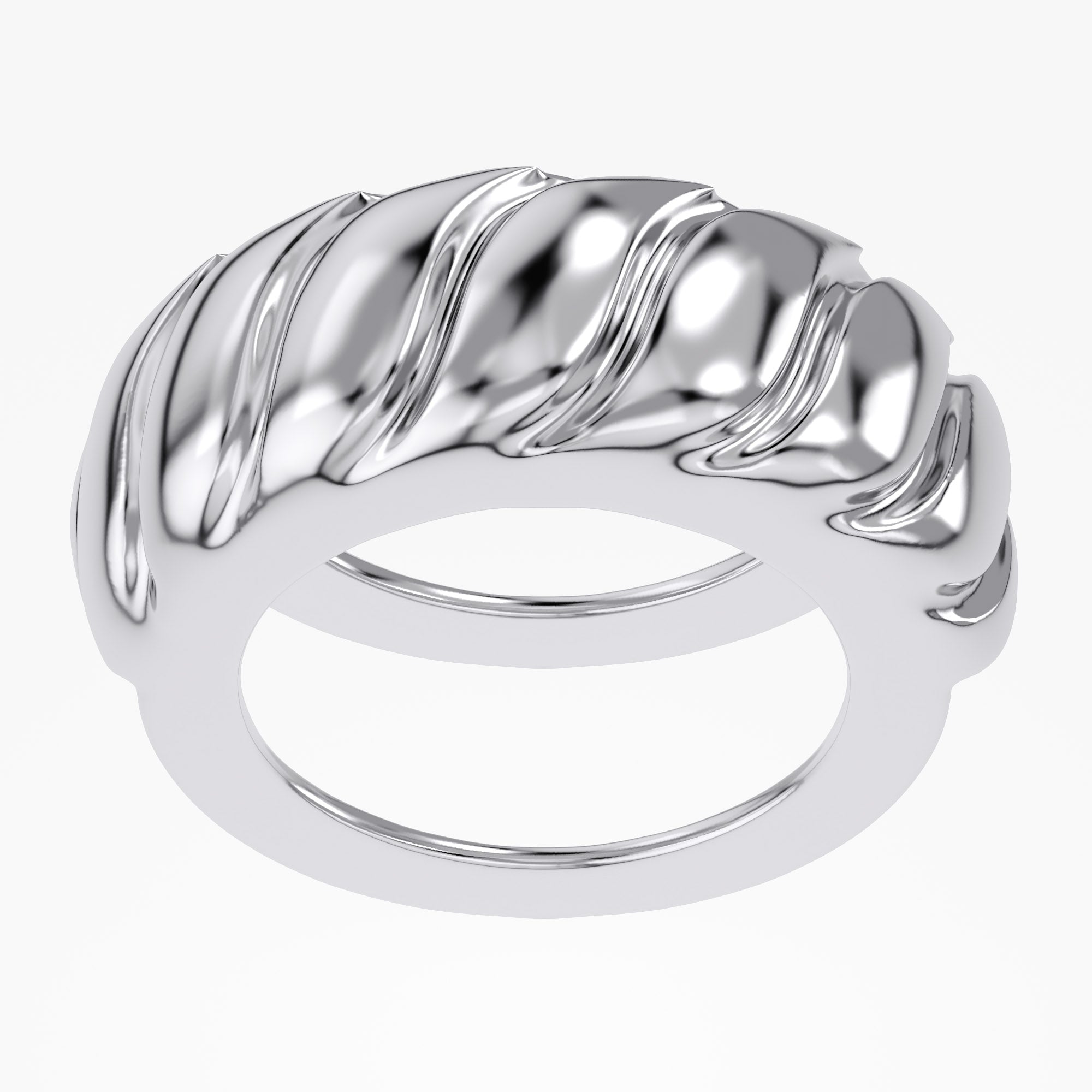 Golden Ripple Dome Oura Ring