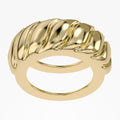 Golden Ripple Dome Oura Ring