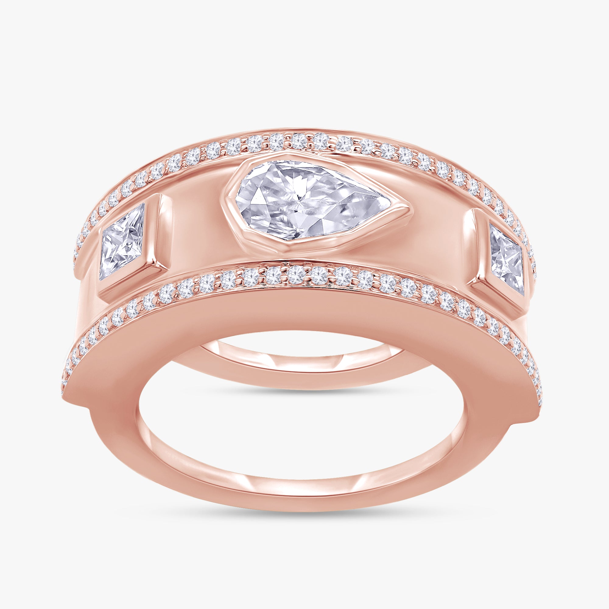 1.87 Carat Pear Shape Halo Lab Grown Diamond Ring