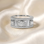 1.87 Carat Pear Shape Halo Lab Grown Diamond Ring