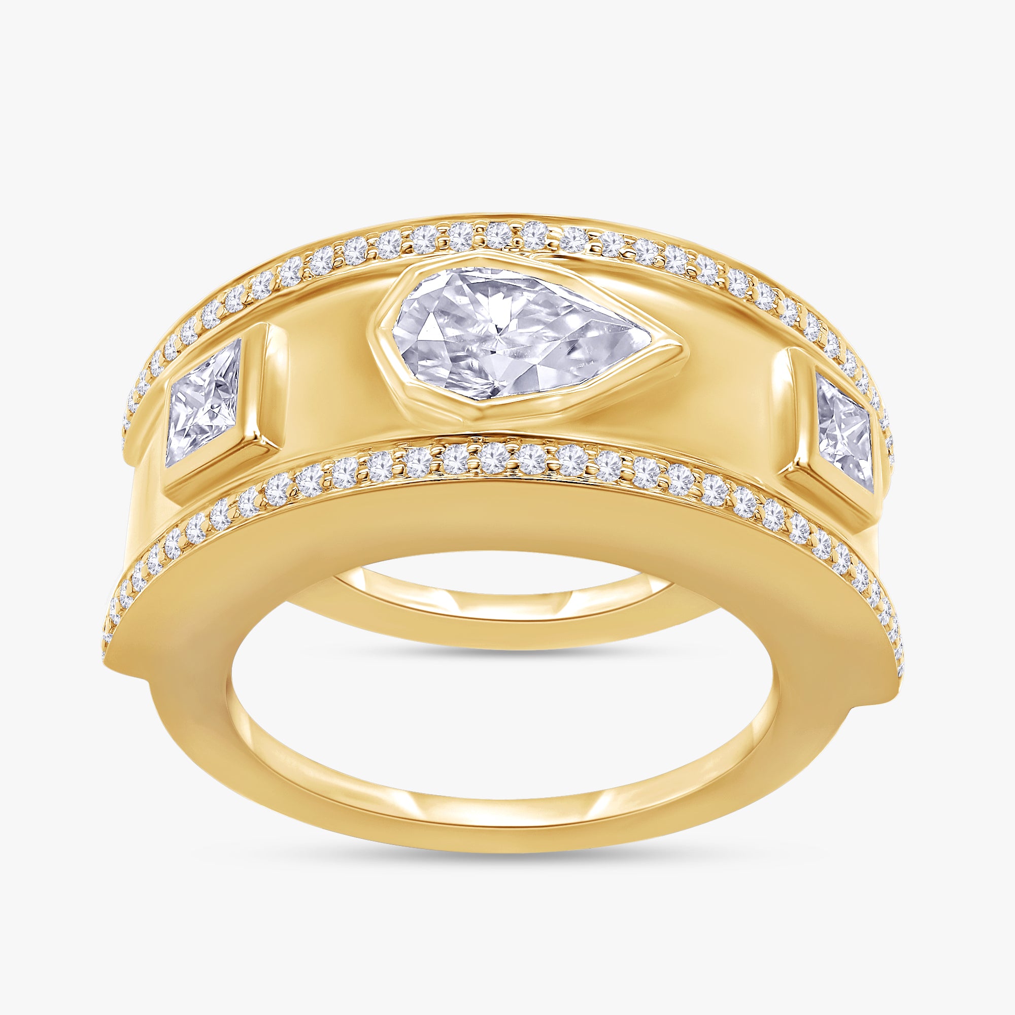 1.87 Carat Pear Shape Halo Lab Grown Diamond Ring