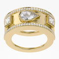 1.87 Carat Pear Shape Halo Lab Grown Diamond Ring
