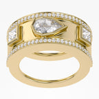 1.87 Carat Pear Shape Halo Lab Grown Diamond Ring