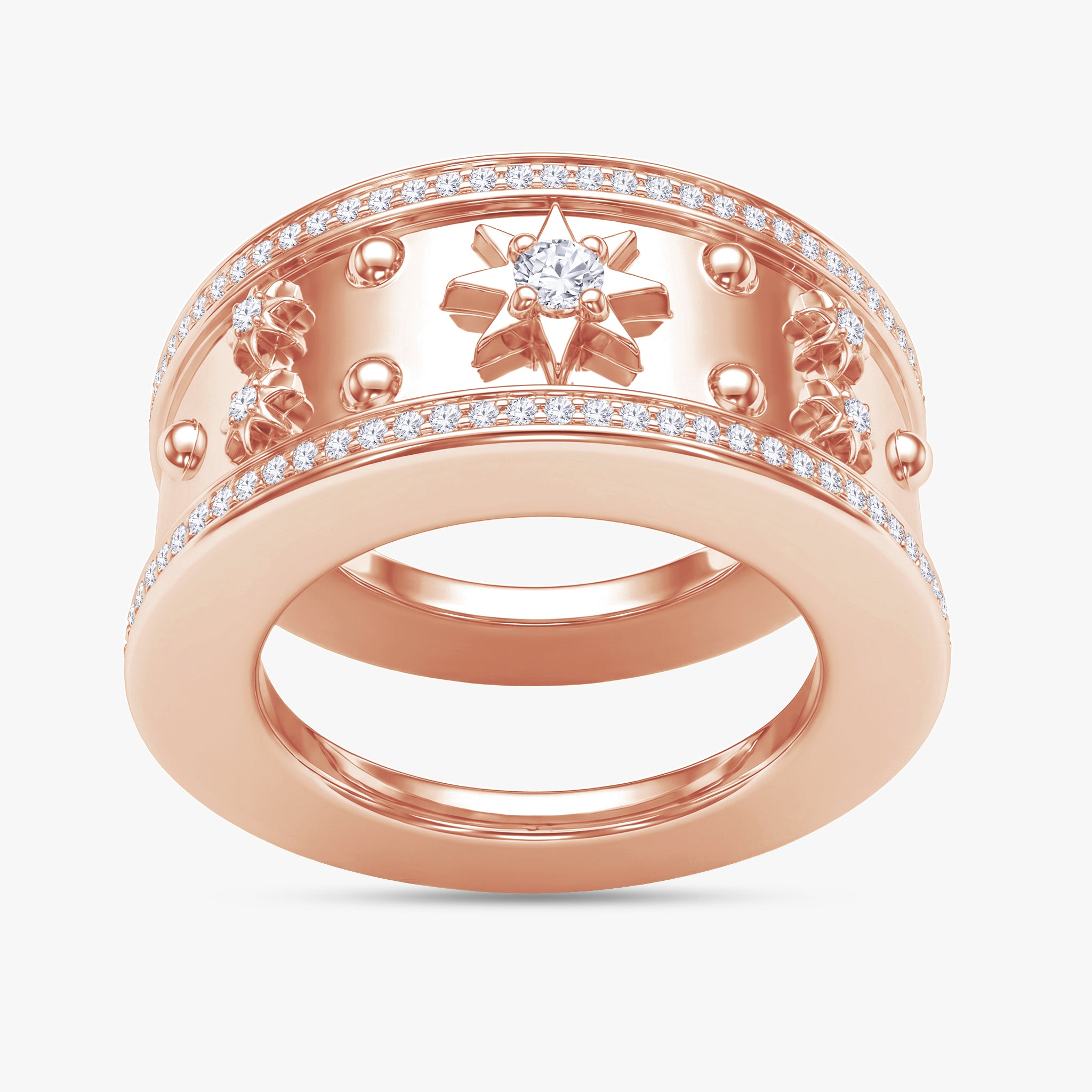 0.40 Carat Round Cut Lab Grown Diamond Oura Ring Jackets