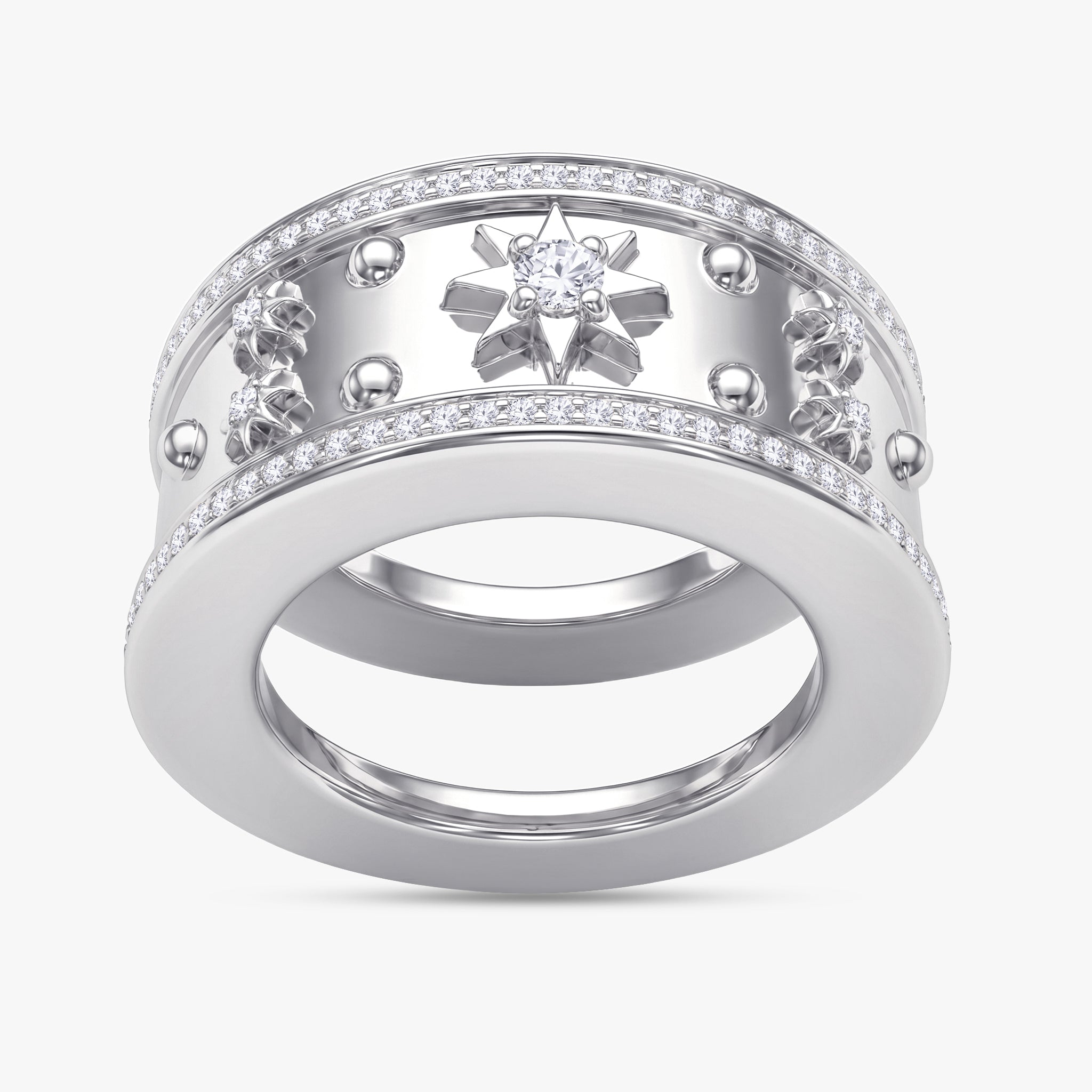 0.40 Carat Round Cut Lab Grown Diamond Oura Ring Jackets