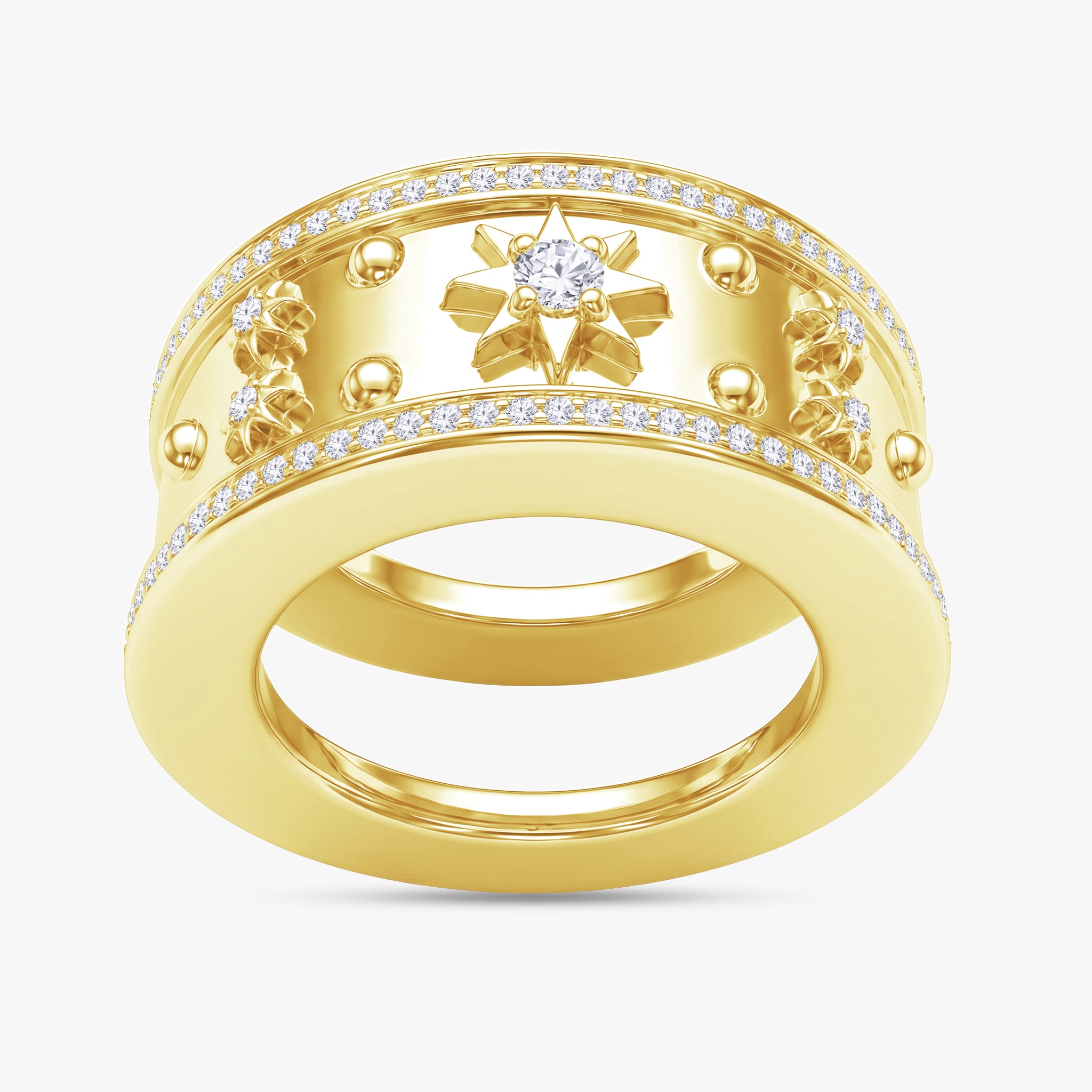 0.40 Carat Round Cut Lab Grown Diamond Oura Ring Jackets