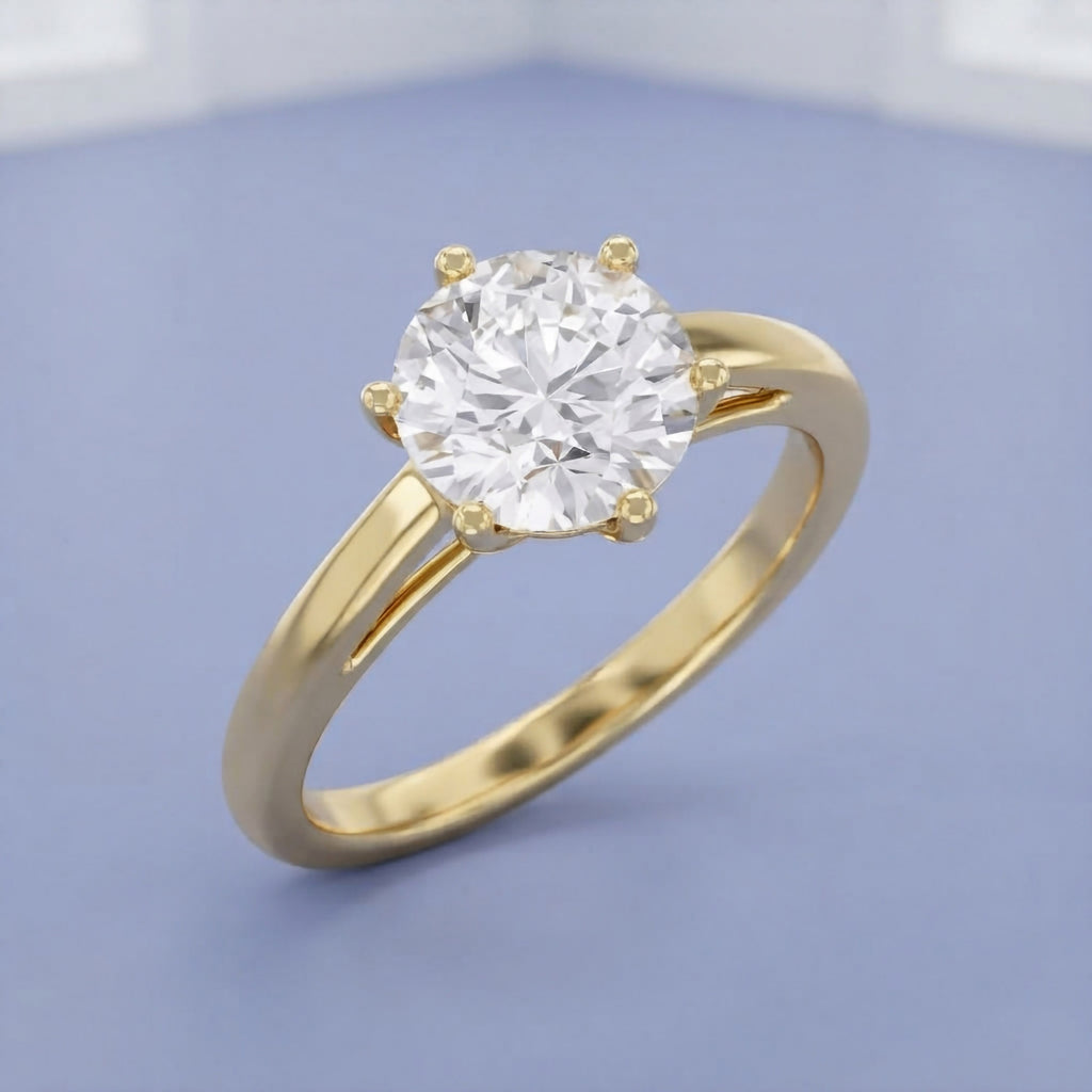 2.25 CTW Round Lab Grown Diamond Ring