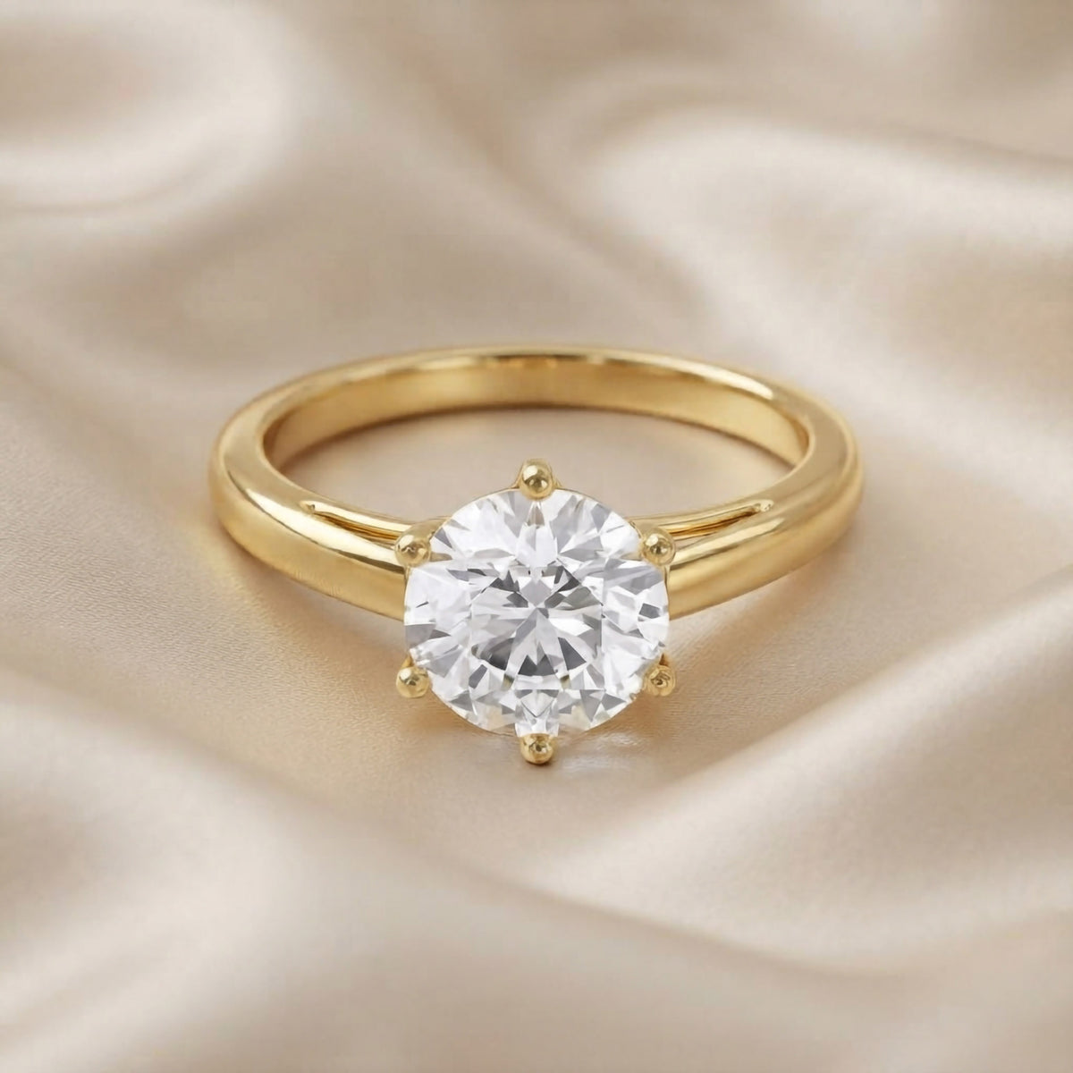 2.25 CTW Round Lab Grown Diamond Ring