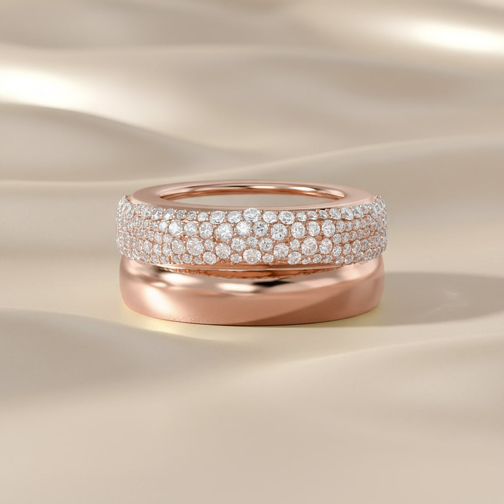 1.25 Carat Round Cut Lab Grown Diamond Oura Ring Jacket
