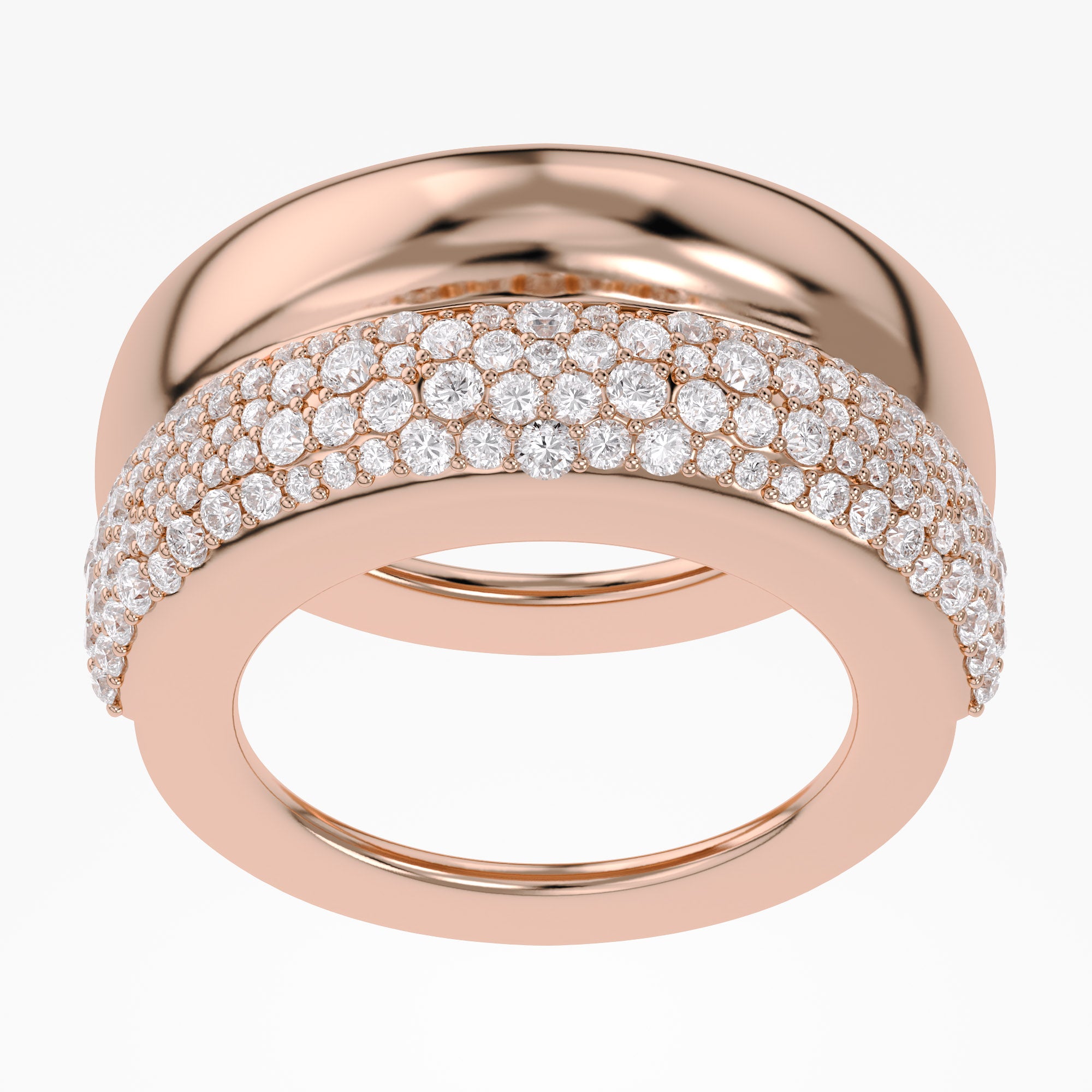 1.25 Carat Round Cut Lab Grown Diamond Oura Ring Jacket