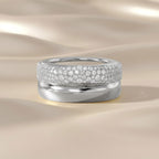 1.30  TCW Round Cut Lab Grown Diamond Oura Ring Jacket