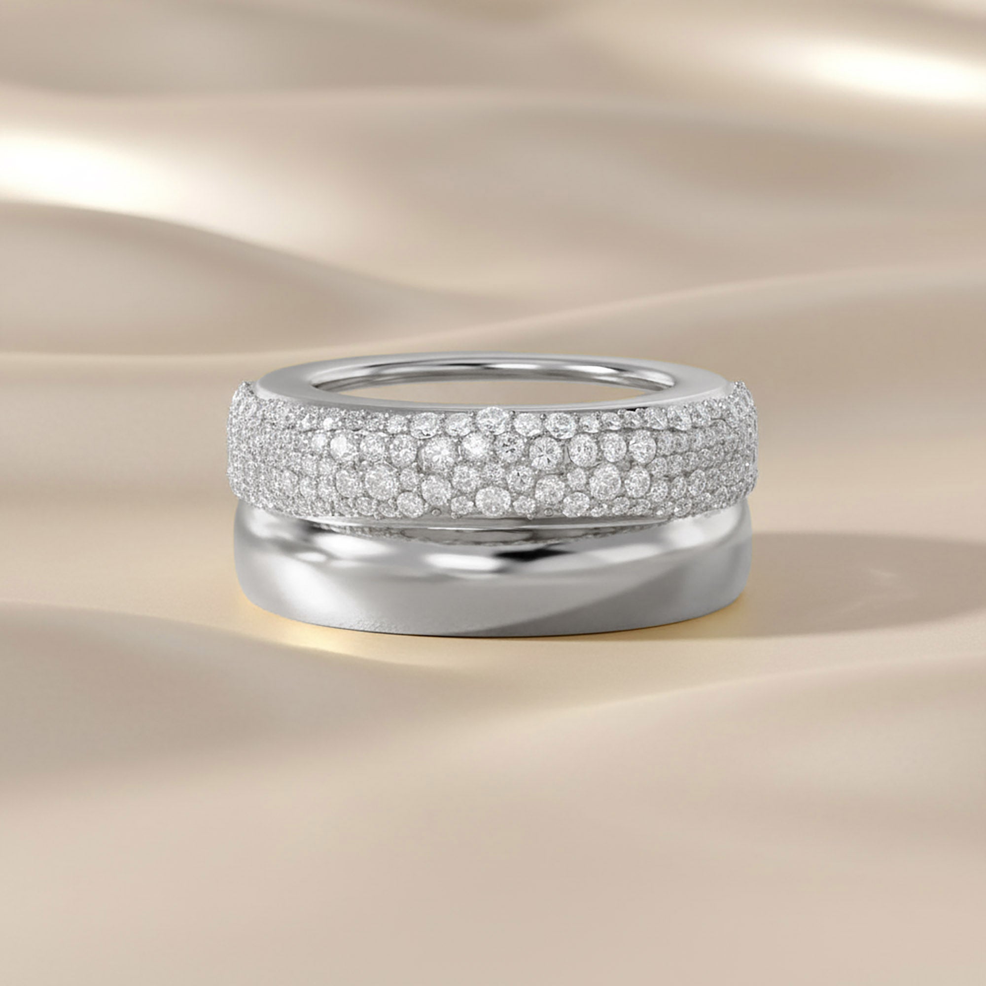 1.25 Carat Round Cut Lab Grown Diamond Oura Ring Jacket