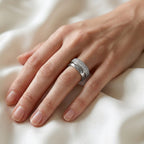 1.30  TCW Round Cut Lab Grown Diamond Oura Ring Jacket