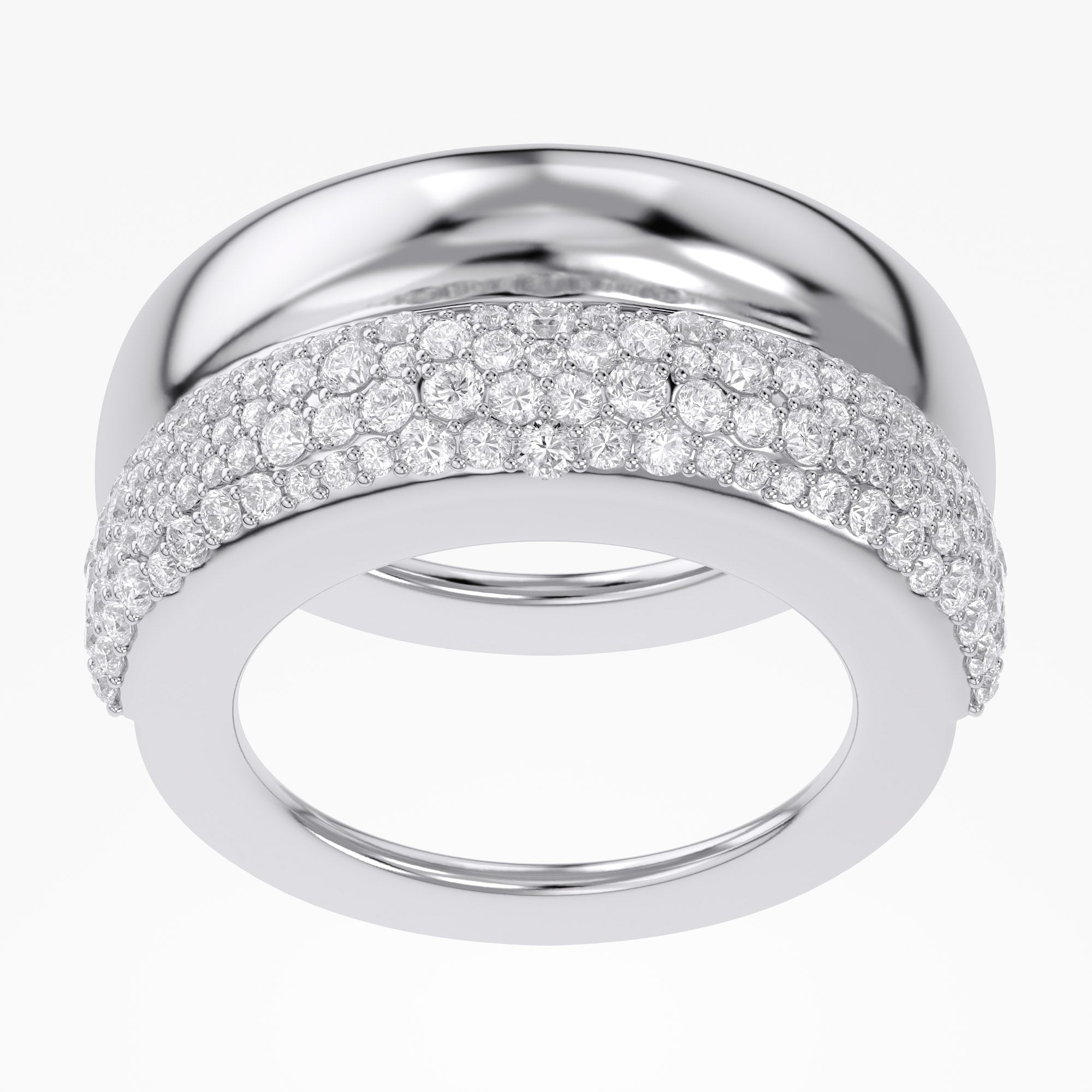 1.25 Carat Round Cut Lab Grown Diamond Oura Ring Jacket