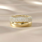 1.30  TCW Round Cut Lab Grown Diamond Oura Ring Jacket