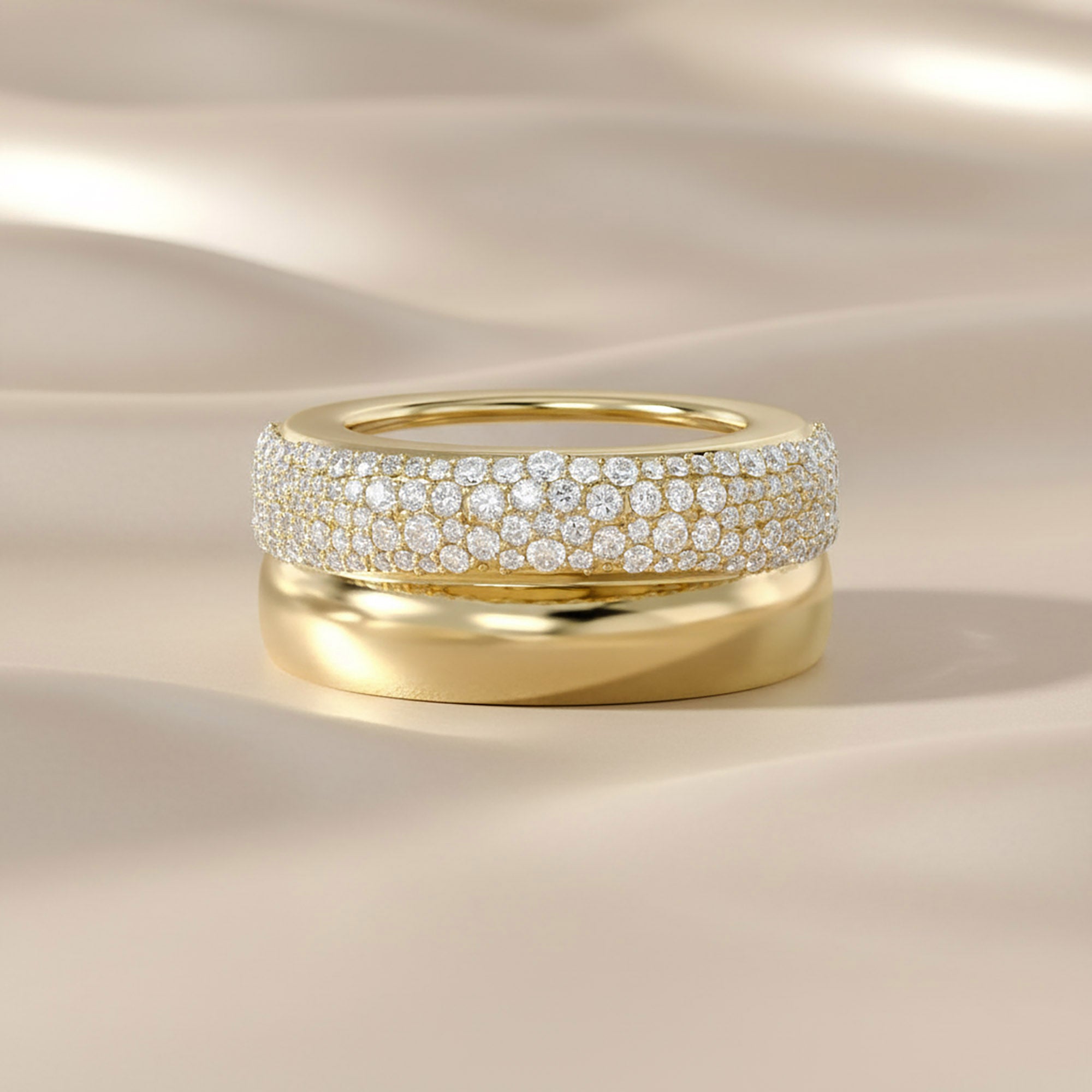 1.25 Carat Round Cut Lab Grown Diamond Oura Ring Jacket