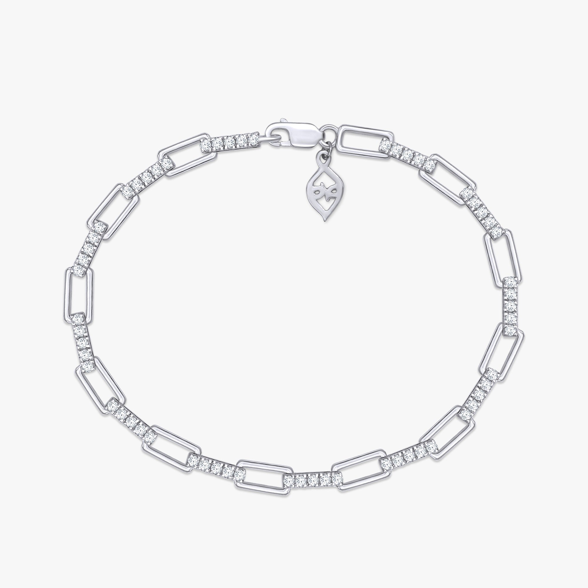 1.80 Carat Signature  Paperclip Lab Grown Diamond Bracelet