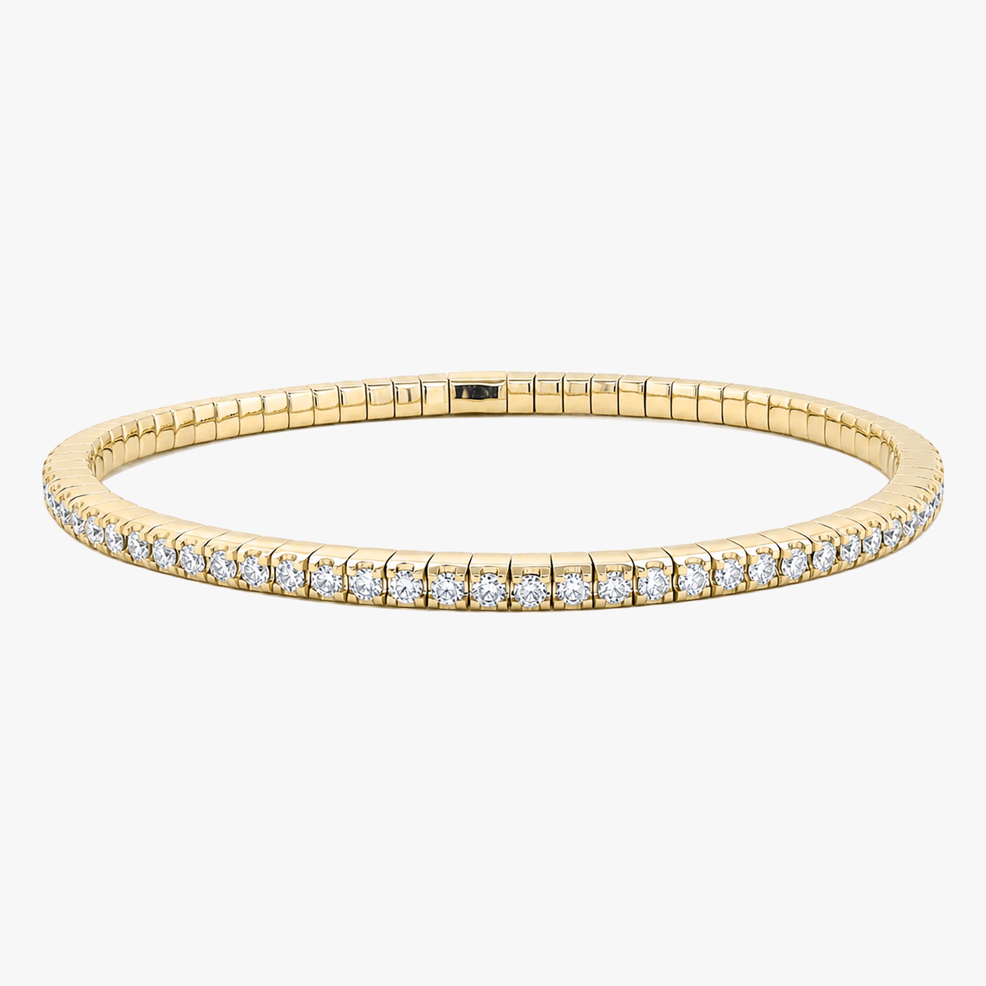 2.30 Carat Round Cut Lab Grown Diamond Tennis Stretchable Bracelet
