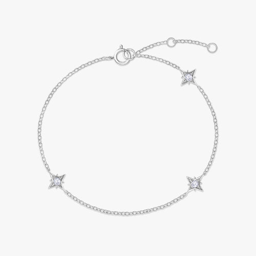 0.15  Carat  Aurielle Trio Diamond Lab Grown Chain Bracelet