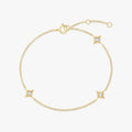 0.15  Carat  Aurielle Trio Diamond Lab Grown Chain Bracelet