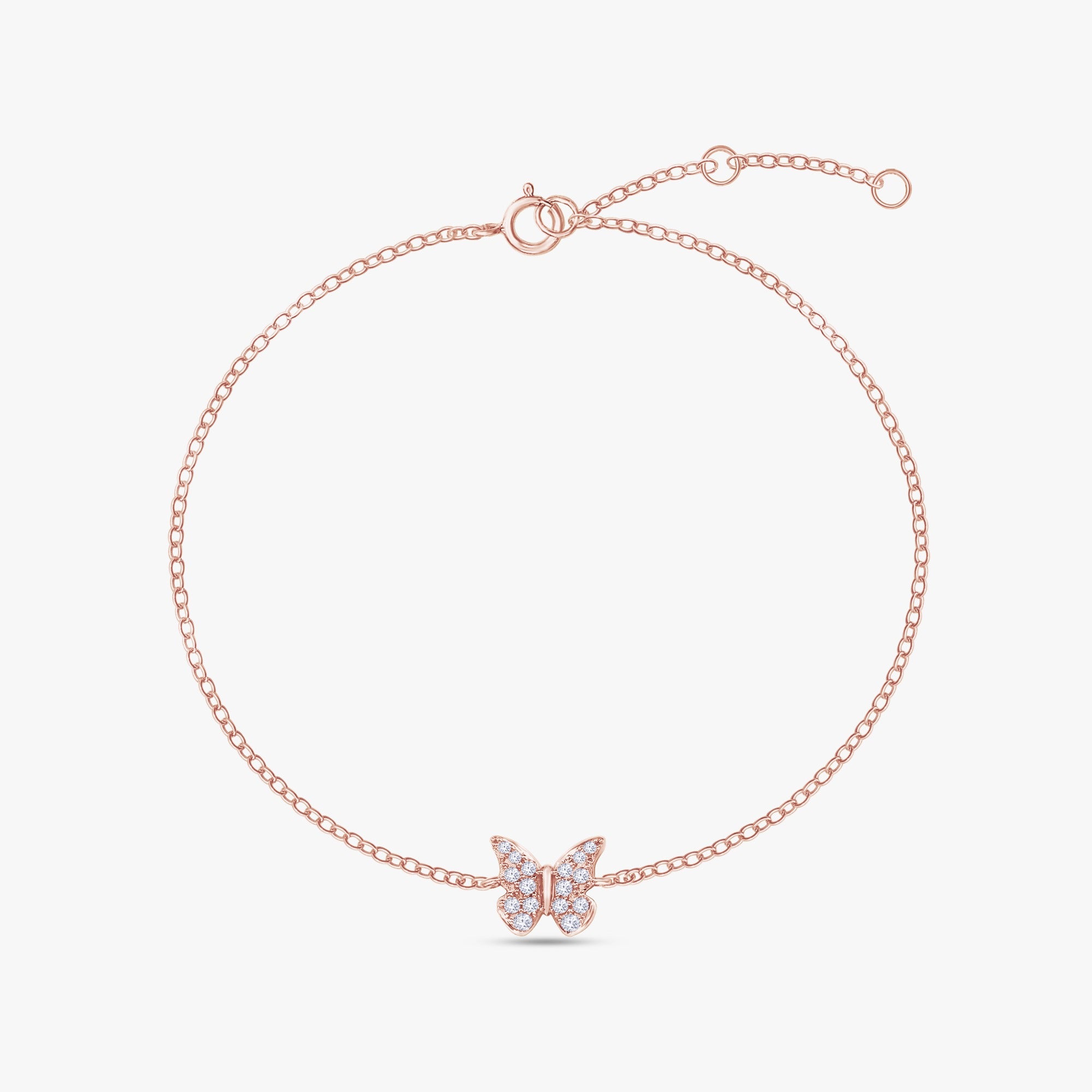Delicate 0.11 CT  Round Brilliant Cut Lab Grown Diamond Bracelet