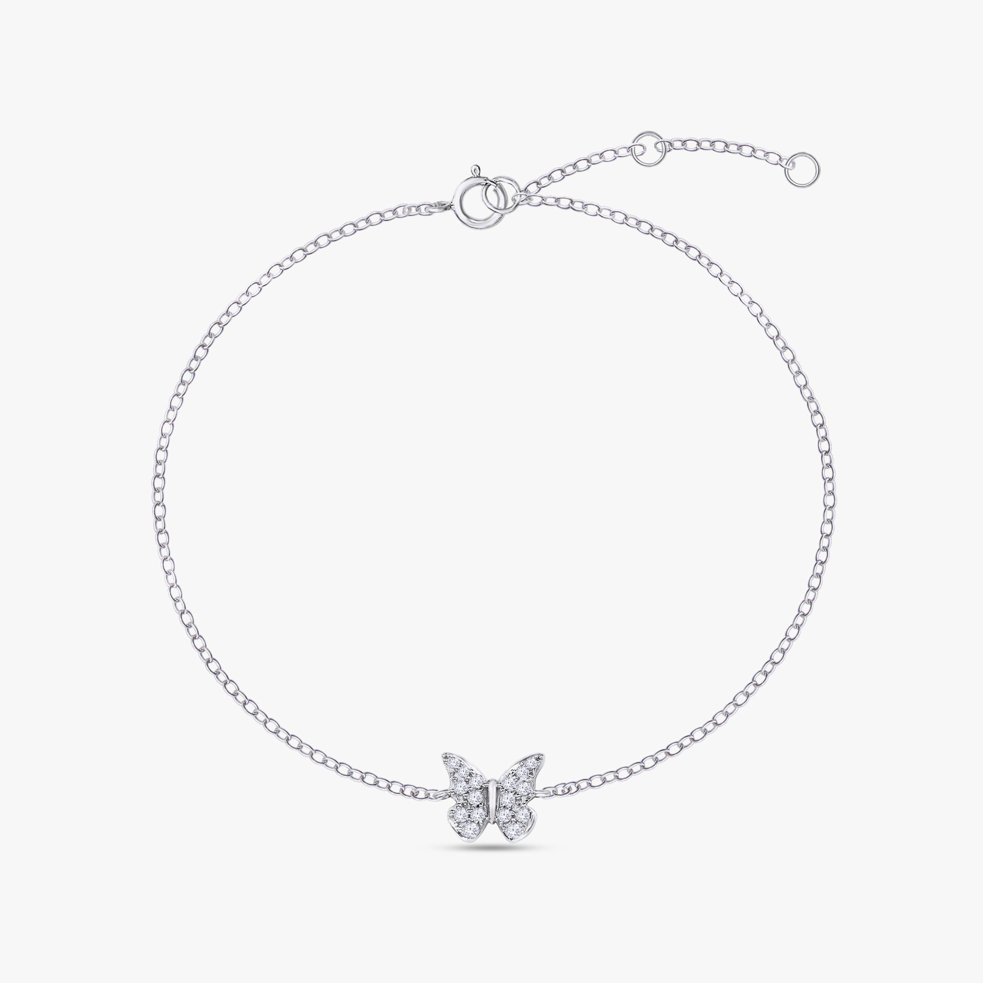 Delicate 0.11 CT  Round Brilliant Cut Lab Grown Diamond Bracelet
