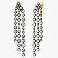 2.60 TCW Round Cut Lab Grown Diamond Linear Drop Stud Earrings
