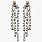 2.60 TCW Round Cut Lab Grown Diamond Linear Drop Stud Earrings